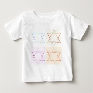 T-shirt Pour Bébé Enregistrer la date/l'étoile de David