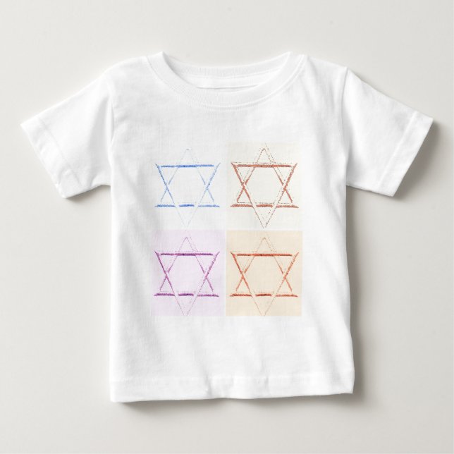 T-shirt Pour Bébé Enregistrer la date/l'étoile de David (Devant)