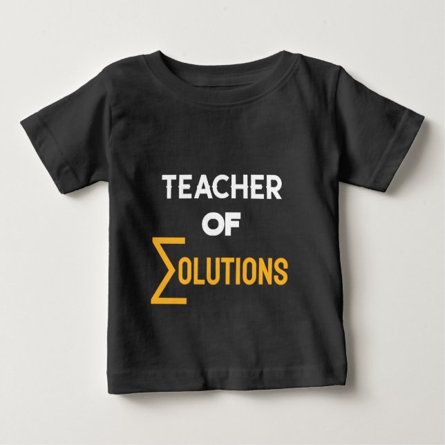 T-shirt Pour Bébé Enseignant des théories et solutions Algebra Math  (Devant)