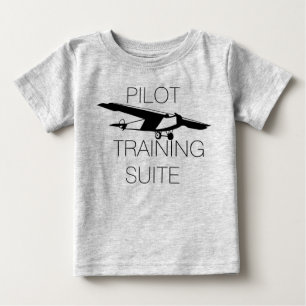 T-shirt Pour Bébé Ensemble de formation de pilote mignon