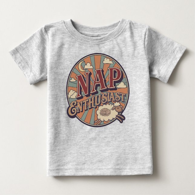 T-shirt Pour Bébé Enthousiaste de la sieste (Devant)