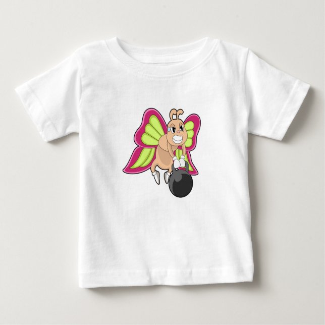 T-shirt Pour Bébé Entraînement de résistance aux papillons (Devant)