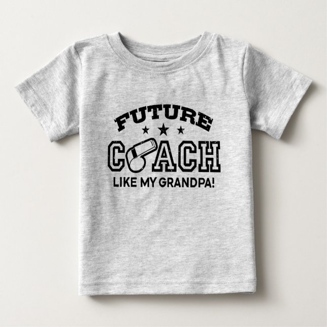 T-shirt Pour Bébé Entraîneur Futur Comme Mon Grand-Père (Devant)