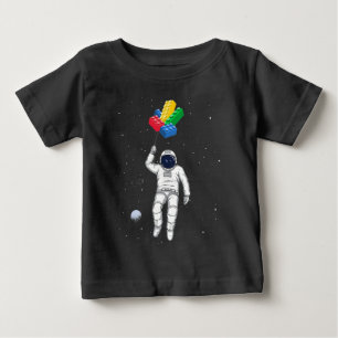 T-shirt Pour Bébé Entrepreneur principal astronaute, Blocs de constr