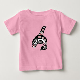 T-shirt Pour Bébé Épaulard du nord-ouest d'art de Haida de Côte