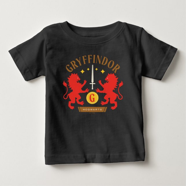 T-shirt Pour Bébé Épée double lion graphique de la maison GRYFFINDOR (Devant)