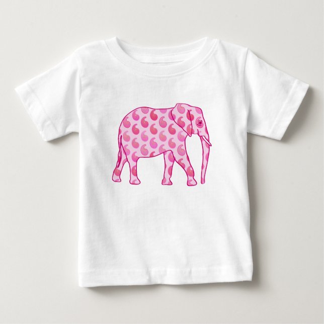 T-shirt Pour Bébé Ephène de mer - rose glacé et fuchsia (Devant)