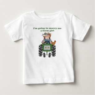 T-shirt Pour Bébé Épouse-moi fermière