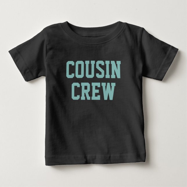 T-shirt Pour Bébé Équipage Cousin | Enfants Turquoises correspondant (Devant)