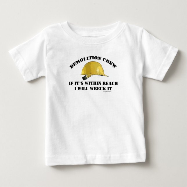 T-shirt Pour Bébé Équipage de démolition (Devant)
