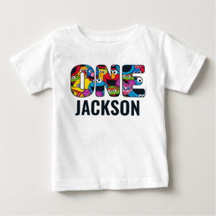 T-shirt Pour Bébé Équipage de Sesame Street motif "Un"