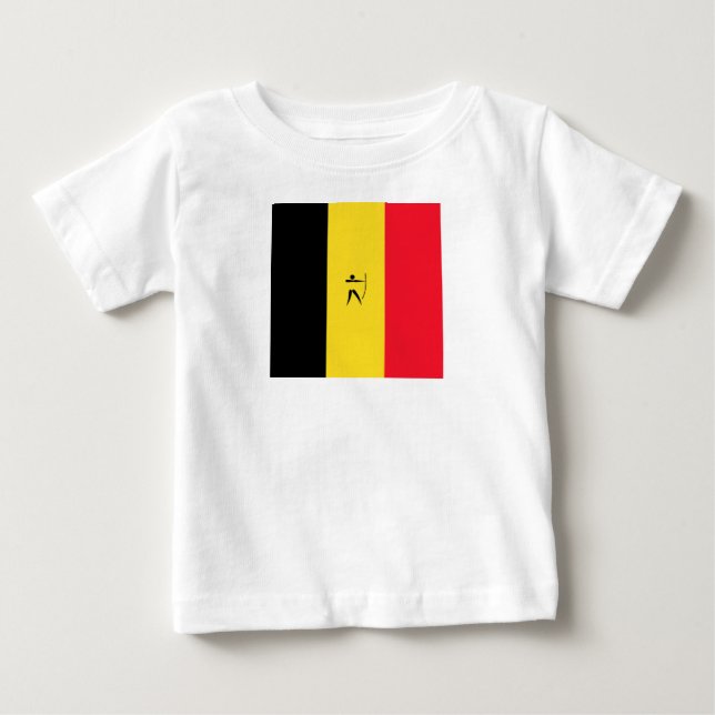 T-shirt Pour Bébé Équipe Belgique Tir à l'arc (Devant)
