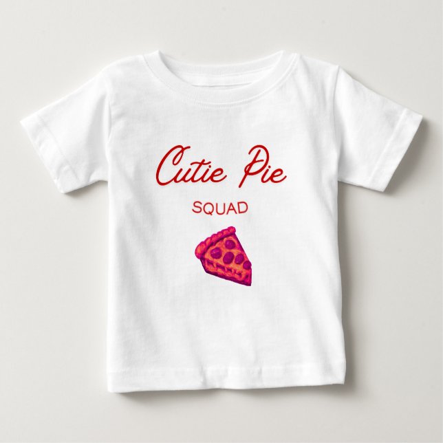 T-shirt Pour Bébé Équipe Cutie Pie Saint-Valentin  (Devant)