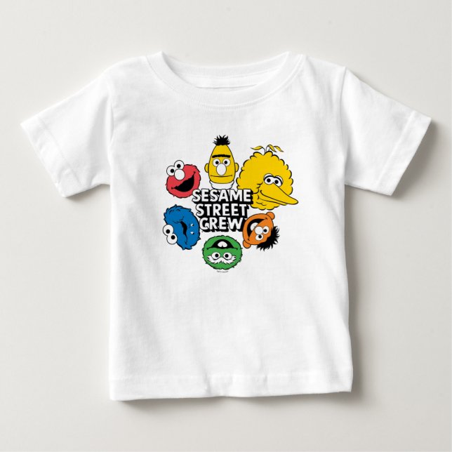 T-shirt Pour Bébé Équipe de 1, rue Sésame (Devant)