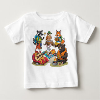 T-shirt Pour Bébé Équipe de camping sauvage : Aventure animale