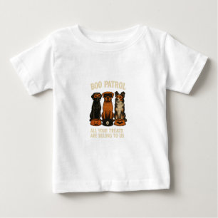 T-shirt Pour Bébé Équipe de chiens Halloween de la patrouille de Boo