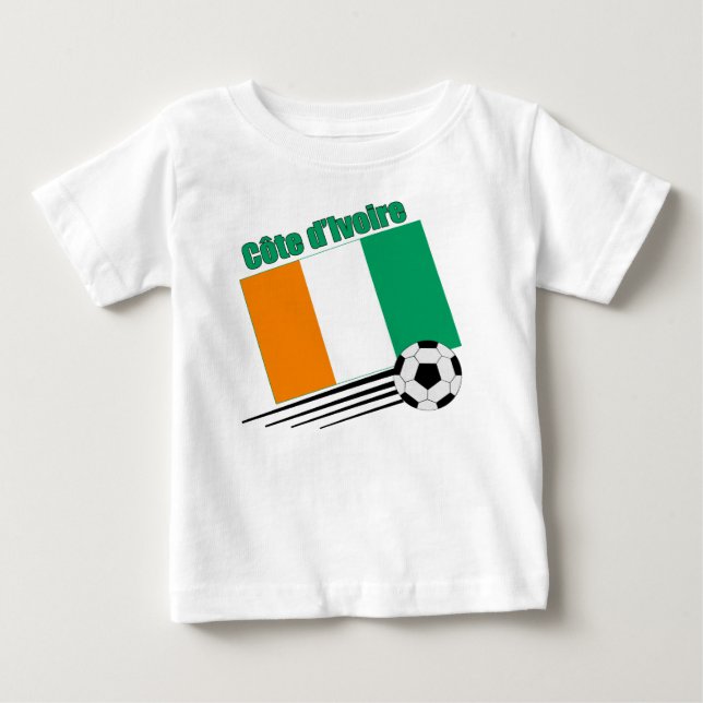 T-shirt Pour Bébé Équipe de Côte d'Ivoire (Devant)