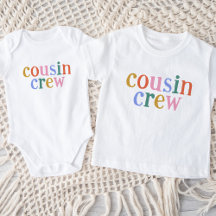 Équipe de cousins colorés, tenue de famille assort