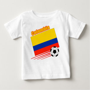 T-shirt Pour Bébé Équipe de football de la Colombie