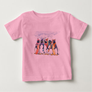 T-shirt Pour Bébé Équipe de ski de Penguin
