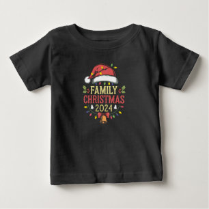 T-shirt Pour Bébé Équipe des costumes de Noël de la famille 2024 Pèr