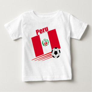 T-shirt Pour Bébé Équipe du Pérou de football