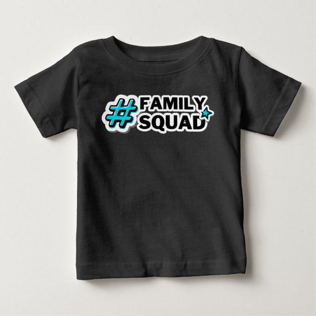 T-shirt Pour Bébé Équipe famille (Devant)