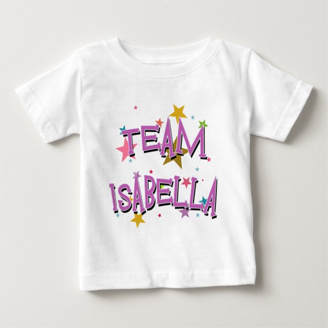T-shirt Pour Bébé ÉQUIPE ISABELLA personnalisable (Devant)