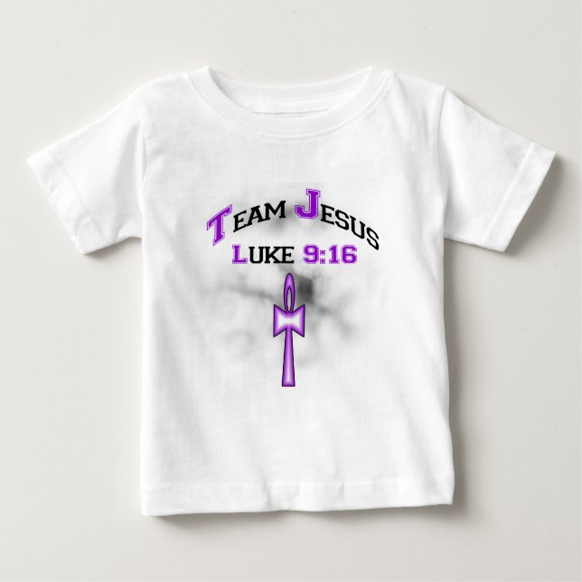 T-shirt Pour Bébé Équipe Jesus Luke 916 (Devant)