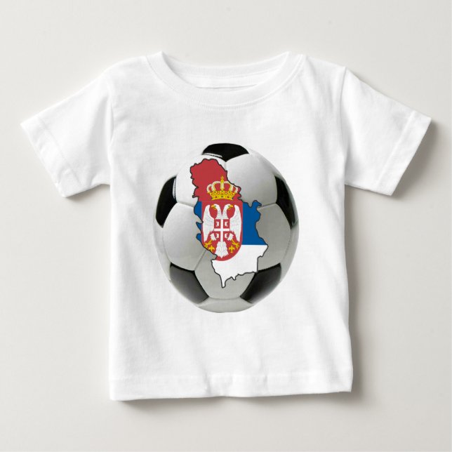 T-shirt Pour Bébé Équipe nationale de la Serbie (Devant)