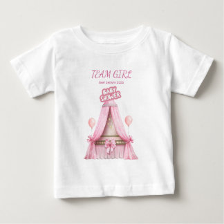 T-shirt Pour Bébé Équipe tenue de famille Baby Shower Fille 2025