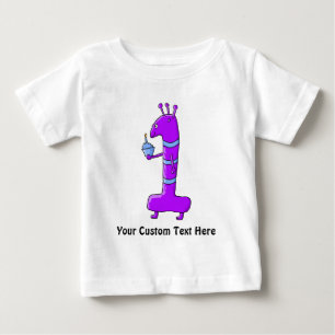 T-shirt Pour Bébé ęr Anniversaire. Bande dessinée dans le pourpre
