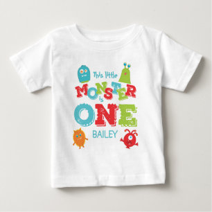 T-shirt Pour Bébé Ęr anniversaire de petit monstre d'abord