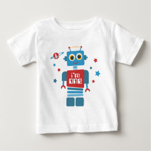 T-shirt Pour Bébé Ęr anniversaire de robot