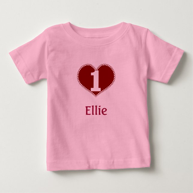 T-shirt Pour Bébé Ęr anniversaire de Valentine (Devant)
