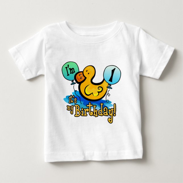 T-shirt Pour Bébé Ęr anniversaire mignon (Devant)