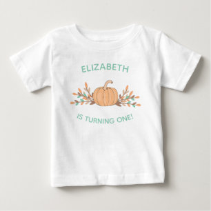 T-shirt Pour Bébé ęr Anniversaire peu de citrouille aux pastels