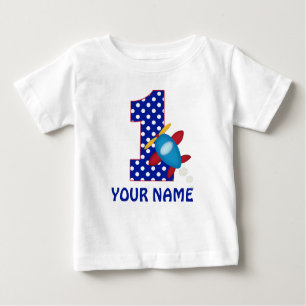T-shirt Pour Bébé ęr Chemise personnalisée par avion de garçon