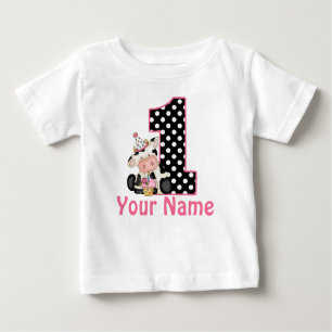 T-shirt Pour Bébé ęr Chemise personnalisée par vache rose