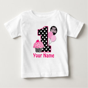 T-shirt Pour Bébé ęr Chemise personnalisée par zèbre de petit gâteau