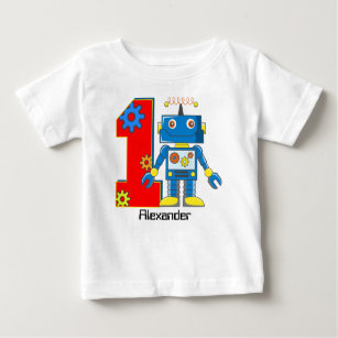 T-shirt Pour Bébé ęr Coutume de robot d'anniversaire