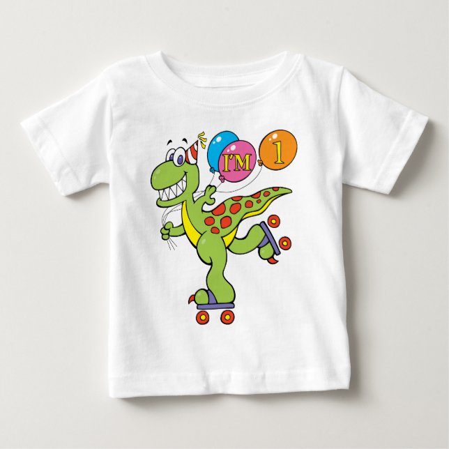 T-shirt Pour Bébé ęr Dinosaure d'anniversaire (Devant)