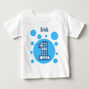 T-shirt Pour Bébé ęr Étoiles et bulles d'anniversaire un V10L an