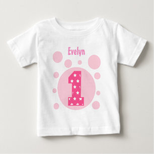 T-shirt Pour Bébé ęr Étoiles et bulles d'anniversaire un V11 an