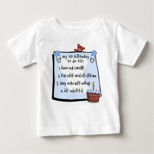 T-shirt Pour Bébé ęr L'anniversaire ont fait le bleu