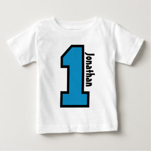 T-shirt Pour Bébé ęr Le garçon d'anniversaire folâtre le numéro un