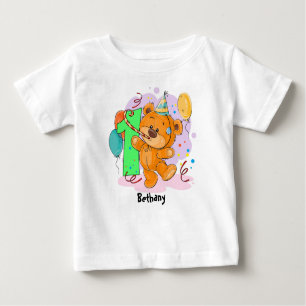 T-shirt Pour Bébé ęr Ours de nounours d'anniversaire