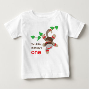 T-shirt Pour Bébé ęr Petite chemise de singe d'anniversaire