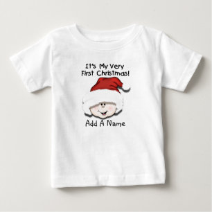 T-shirt Pour Bébé Ęr T-shirt personnalisé de Noël de bébé blanc