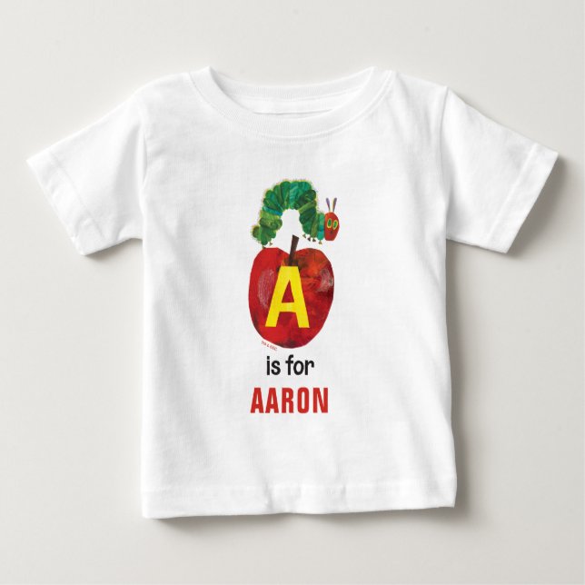 T-shirt Pour Bébé Eric Carle | A est pour Apple (Devant)